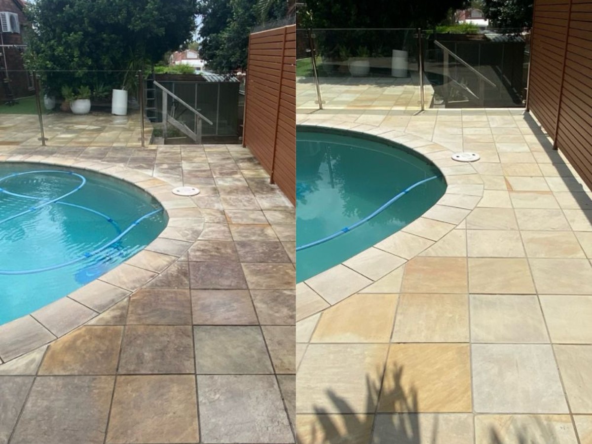 Sauberer Poolbereich