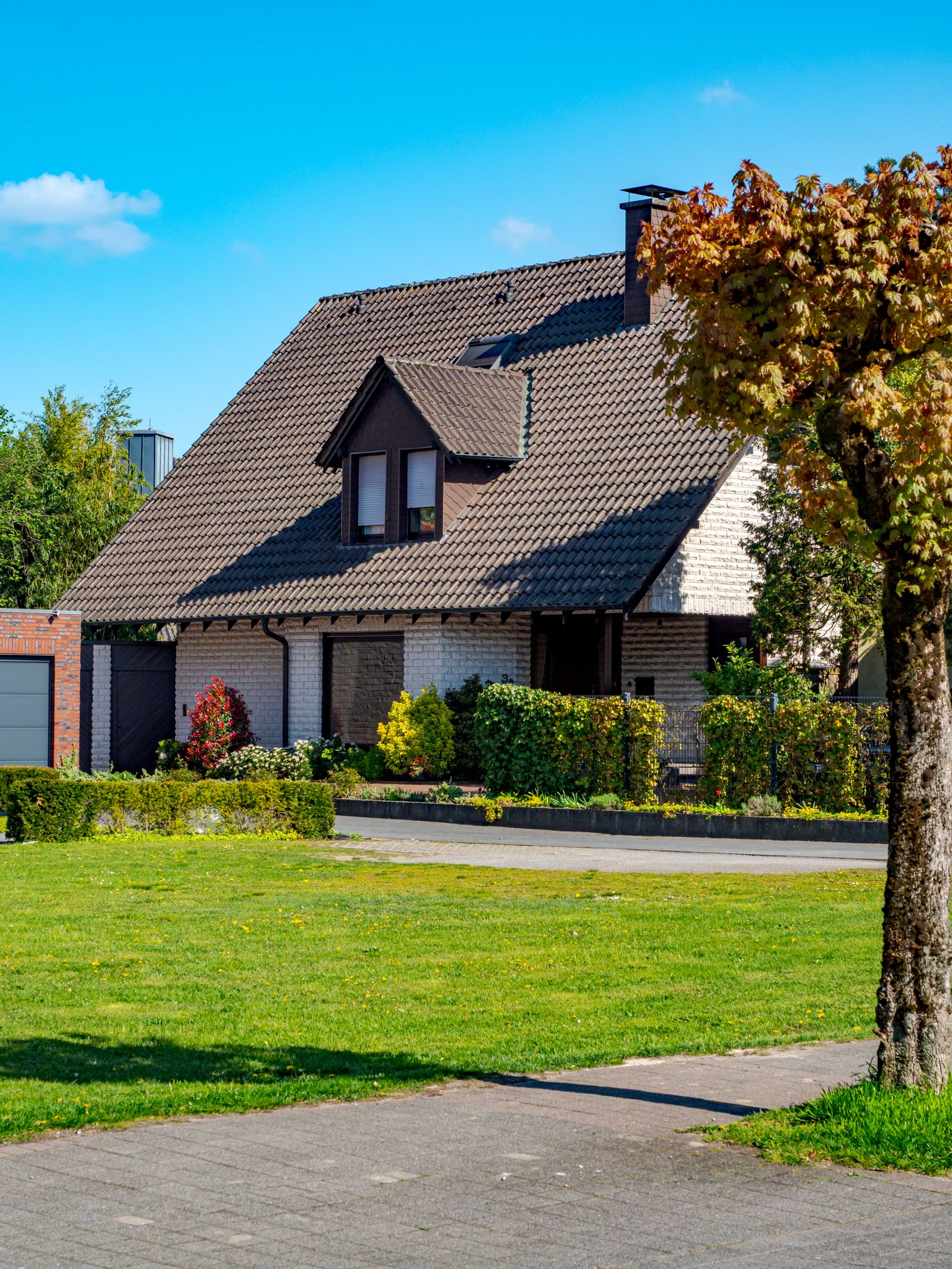 Well-maintained German family home with freshly cleaned exterior surfaces